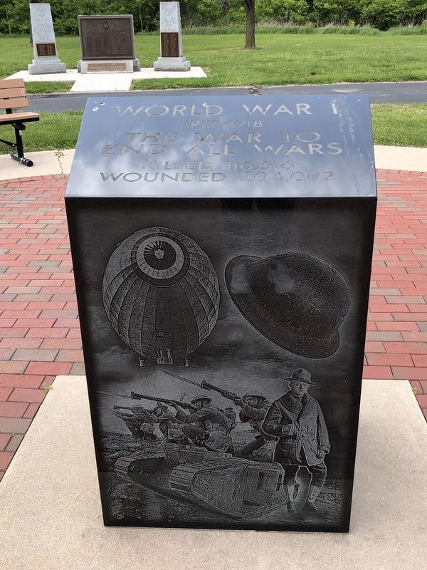 World War I Monument Marker (front). Click for full size. World War I Monument Marker (front) image. Click for full size.