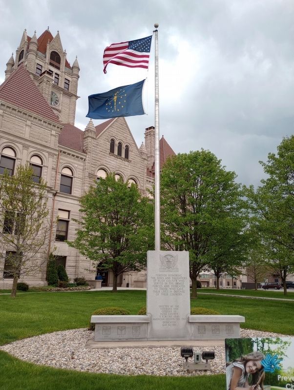 Rush County (Indiana) War Memorial image. Click for full size.