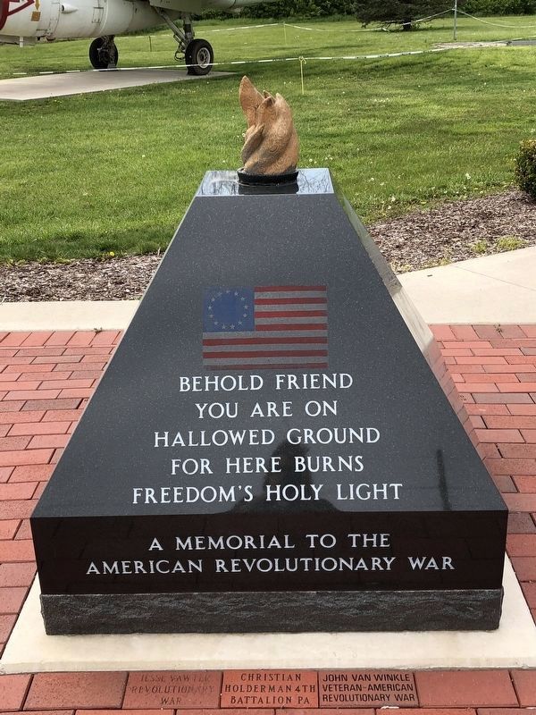 Revolutionary War Memorial (front). Click for full size. Revolutionary War Memorial (front) image. Click for full size.