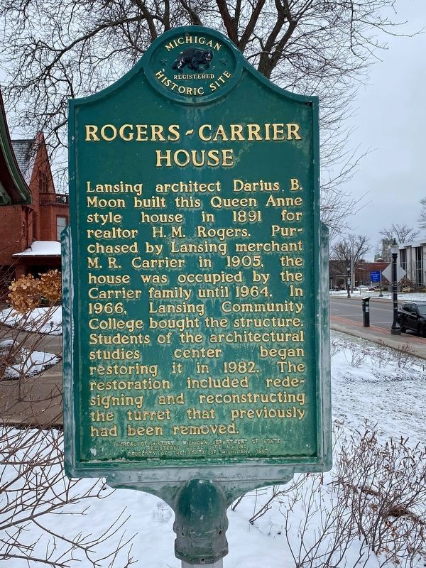 Rogers-Carrier House Marker image. Click for full size.