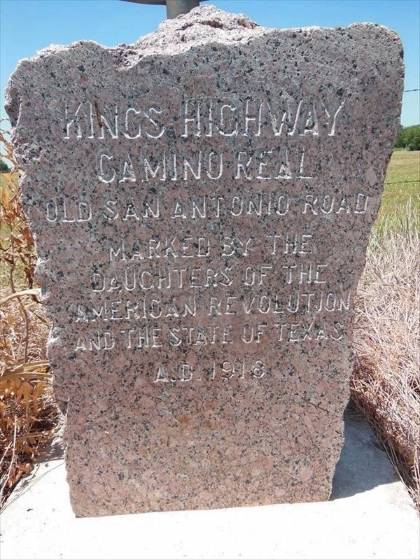 Kings Highway Camino Real Old San Antonio Road Marker. Click for full size. Kings Highway Camino Real Old San Antonio Road Marker image. Click for full size.