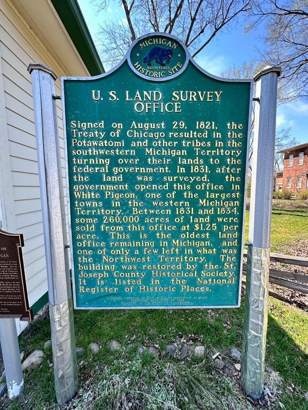 U.S. Land Survey Office Marker. Click for full size. U.S. Land Survey Office Marker image. Click for full size.