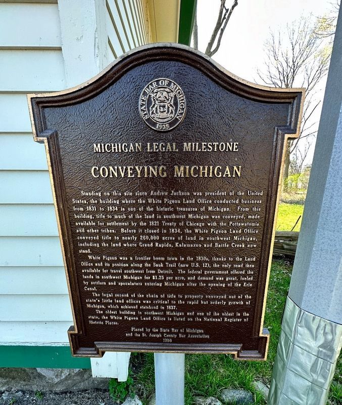 Conveying Michigan Marker image. Click for full size.