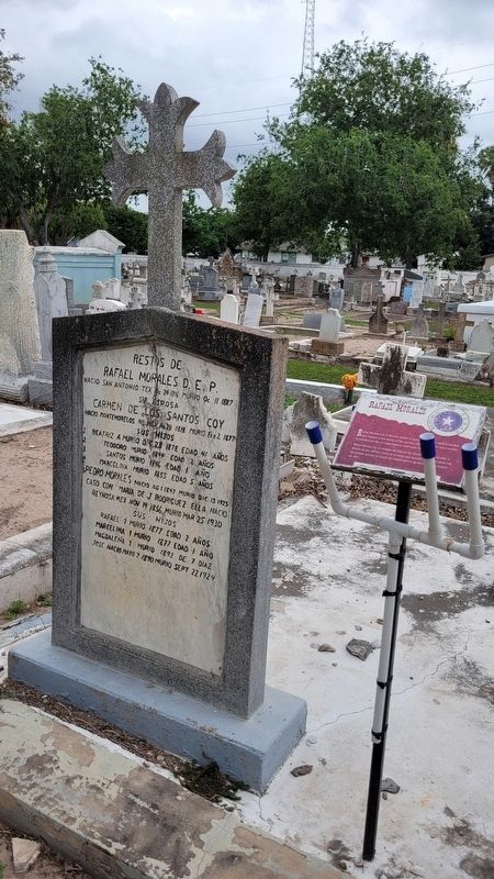 Rafael Morales Gravestone and Marker. Click for full size. Rafael Morales Gravestone and Marker image. Click for full size.