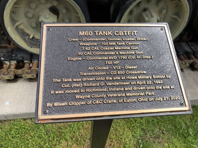 M60 Tank CBTF/T Marker. Click for full size. M60 Tank CBTF/T Marker image. Click for full size.