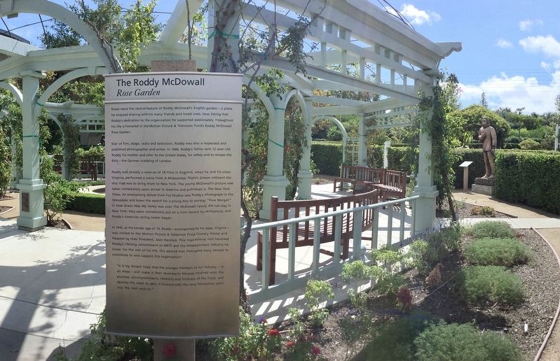 Roddy McDowall Rose Garden Marker image. Click for full size.
