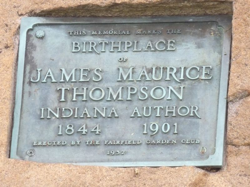 James Maurice Thompson Birthplace Marker. Click for full size. James Maurice Thompson Birthplace Marker image. Click for full size.