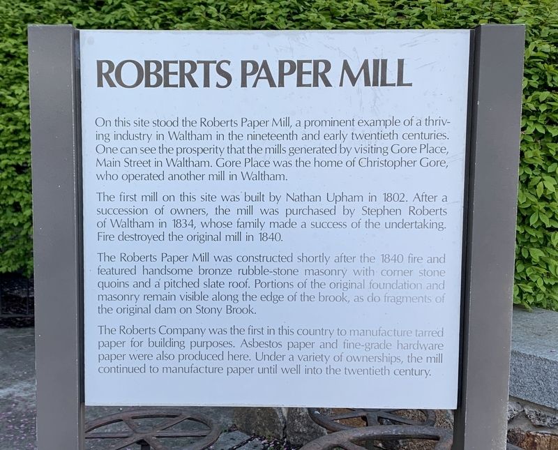Roberts Paper Mill Marker image. Click for full size.
