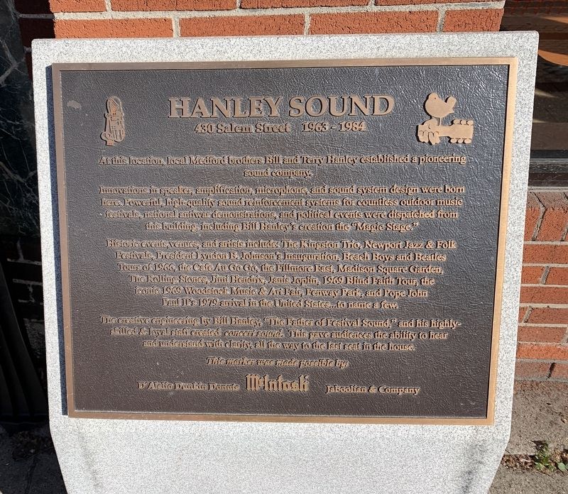 Hanley Sound Marker. Click for full size. Hanley Sound Marker image. Click for full size.