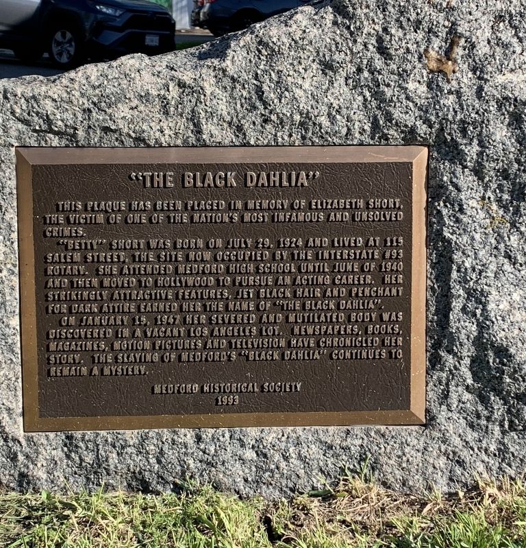 The Black Dahlia Marker. Click for full size. The Black Dahlia Marker image. Click for full size.