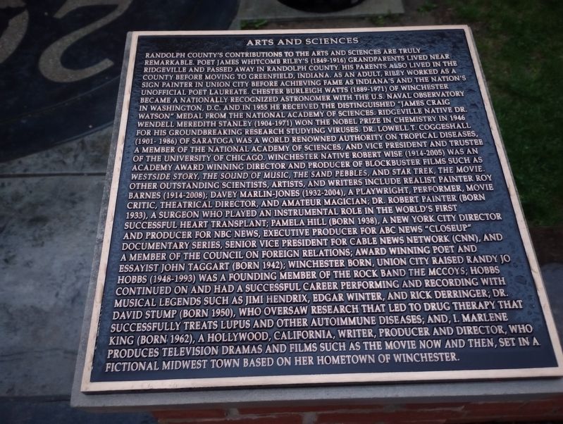 Arts and Sciences Marker image. Click for full size.