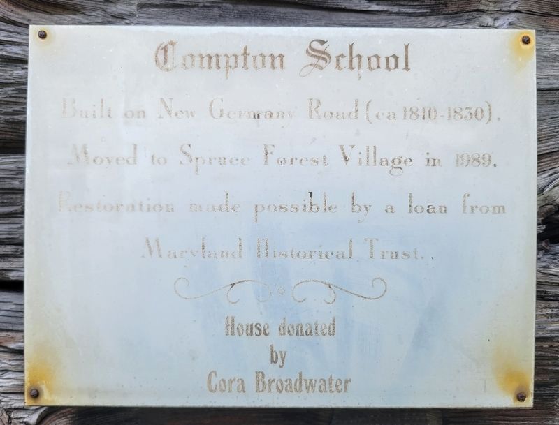 Compton School Marker. Click for full size. Compton School Marker image. Click for full size.