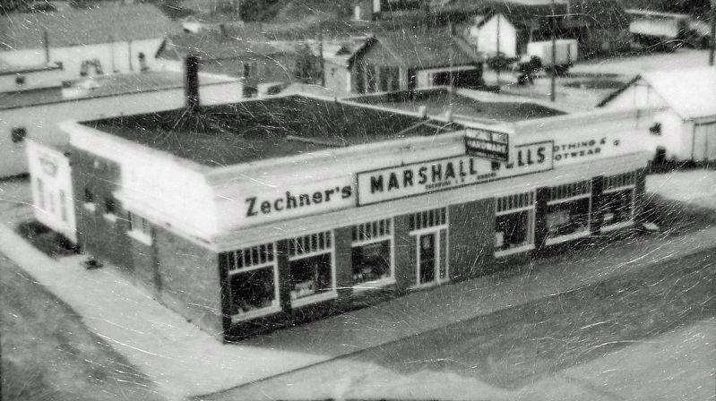 Marker detail: Marshall Wells Hardware image. Click for full size.