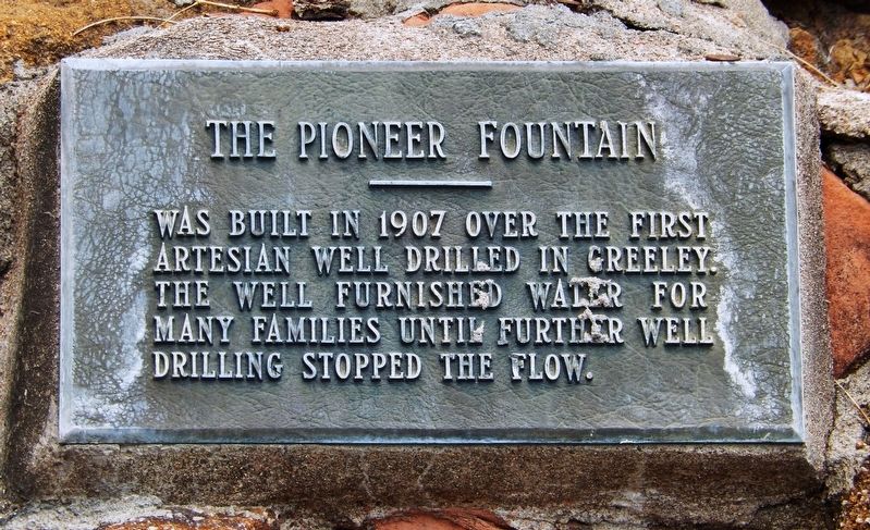 The Pioneer Fountain Marker image. Click for full size.
