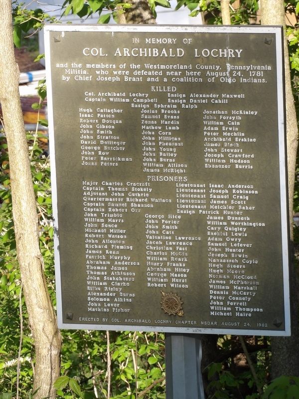 Lochry Massacre Memorial Marker image. Click for full size.