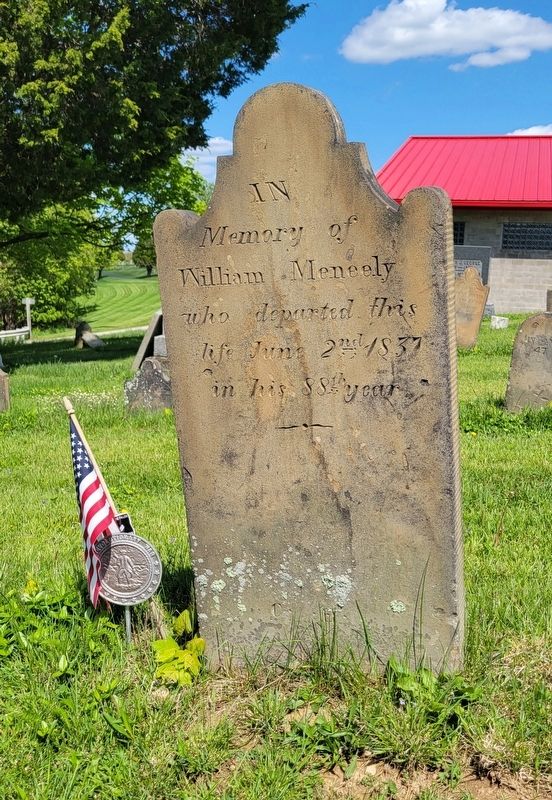 Grave of Revolutionary War Soldier<br>William Meneely. Click for full size. Grave of Revolutionary War Soldier<br>William Meneely image. Click for full size.