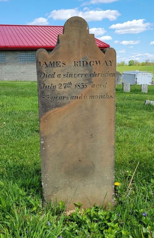 Grave of Revolutionary War Soldier<br>James Ridgway. Click for full size. Grave of Revolutionary War Soldier<br>James Ridgway image. Click for full size.