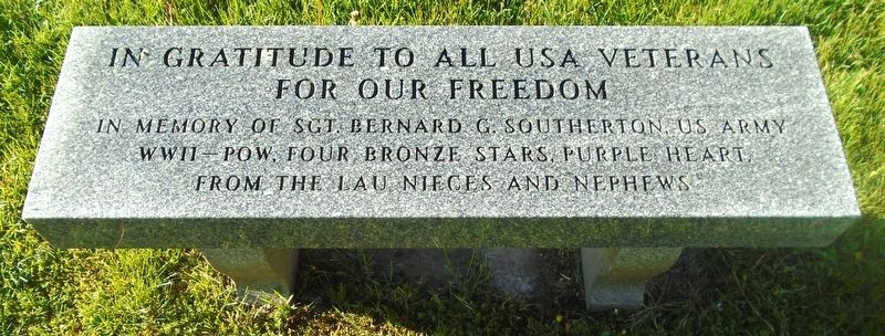 Veterans Park Memorial Bench image. Click for full size.
