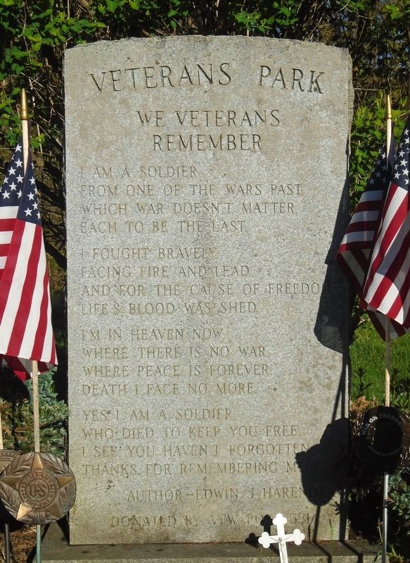 Veterans Park Marker image. Click for full size.