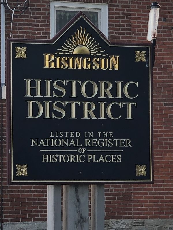 Rising Sun Historic District Marker image. Click for full size.