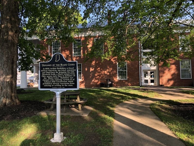 Defiance of the Black Codes / <i>Barkshire v. State</i> Marker. Click for full size. Defiance of the Black Codes / <i>Barkshire v. State</i> Marker image. Click for full size.