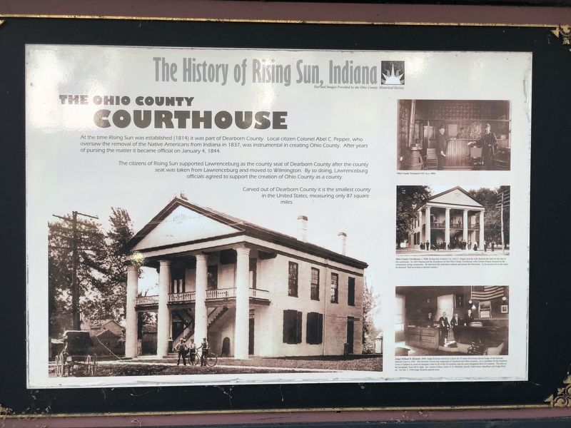 The Ohio County Courthouse Marker. Click for full size. The Ohio County Courthouse Marker image. Click for full size.
