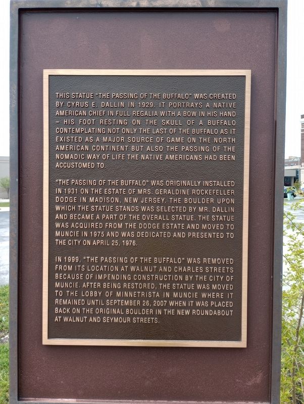 Passing of the Buffalo Marker. Click for full size. Passing of the Buffalo Marker image. Click for full size.