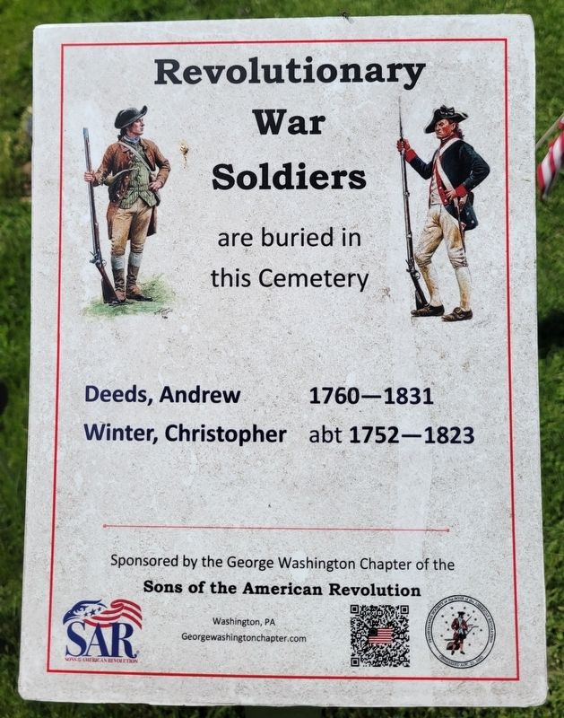 Revolutionary War Soldiers Marker. Click for full size. Revolutionary War Soldiers Marker image. Click for full size.