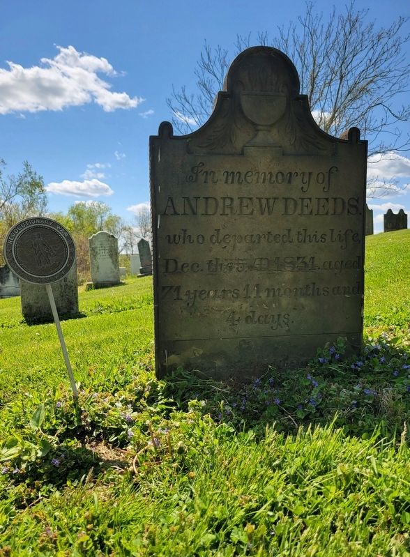 Grave of Revolutionary War Soldier<br>Andrew Deeds. Click for full size. Grave of Revolutionary War Soldier<br>Andrew Deeds image. Click for full size.