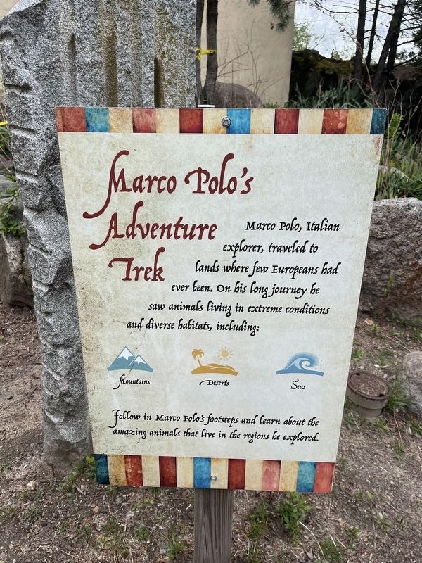 Marco Polo's Adventure Trek Marker image. Click for full size.