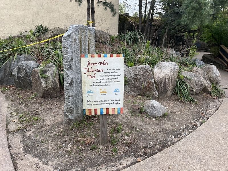 Marco Polo's Adventure Trek Marker. Click for full size. Marco Polo's Adventure Trek Marker image. Click for full size.