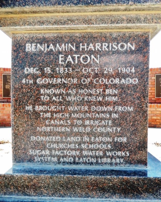 Benjamin Harrison Eaton Marker. Click for full size. Benjamin Harrison Eaton Marker image. Click for full size.