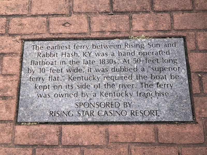 Earliest Ferry in Rising Sun Marker image. Click for full size.