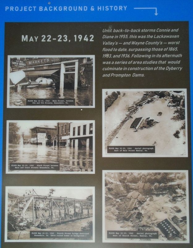 Flood Aftermath Photos on "A Bulwark of Protection" Marker image. Click for full size.