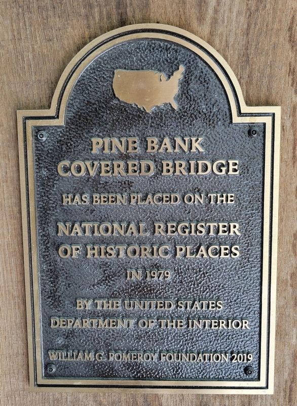 Pine Bank Covered Bridge Marker image. Click for full size.