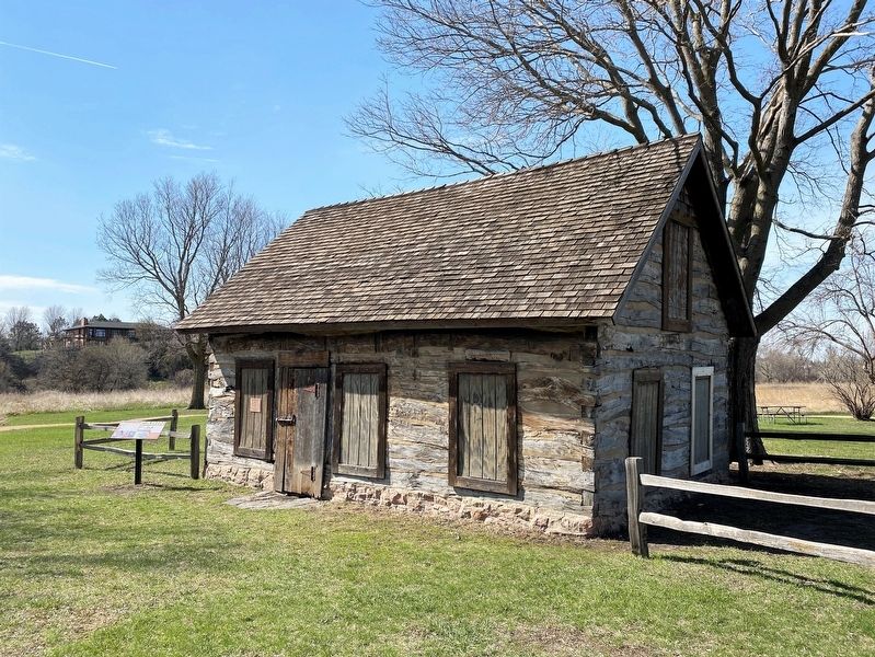 The Samuelsons and their Cabin Marker & Cabin image. Click for full size.