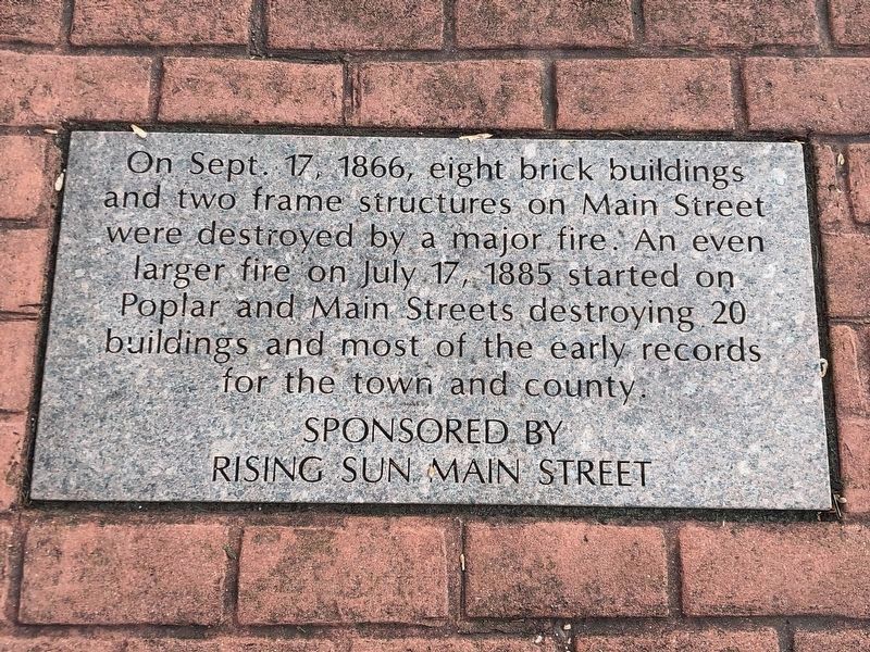 Main Street Fires Marker image. Click for full size.