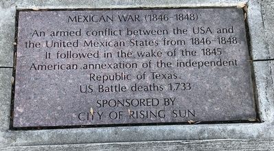 Mexican War (1846-1848) Marker. Click for full size. Mexican War (1846-1848) Marker image. Click for full size.