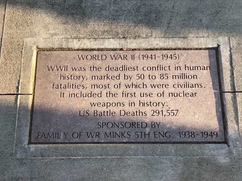 World War II (1941-1945) Marker image. Click for full size.