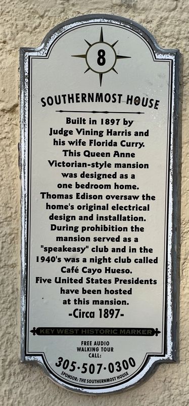 Southernmost House Marker image. Click for full size.