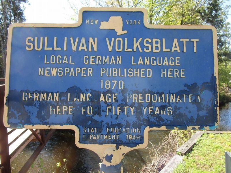 Sullivan Volksblatt Marker. Click for full size. Sullivan Volksblatt Marker image. Click for full size.