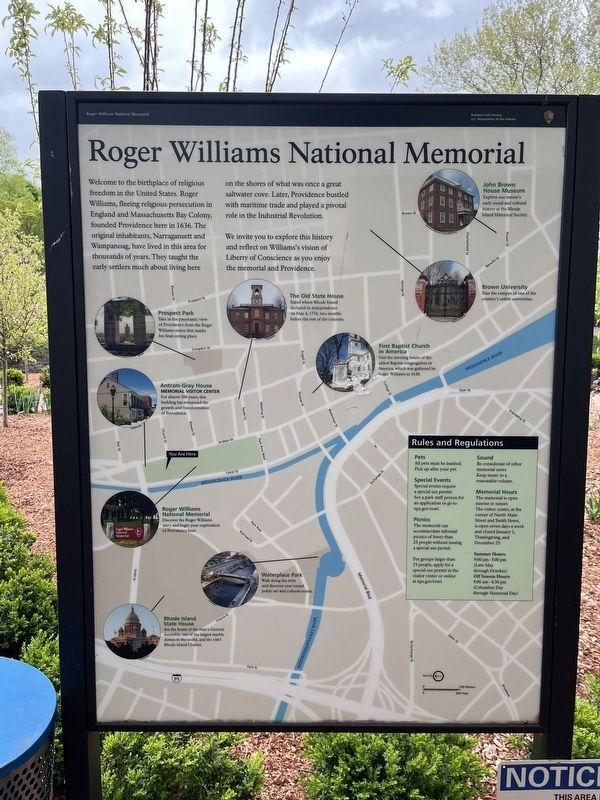 Roger Williams National Memorial Marker image. Click for full size.