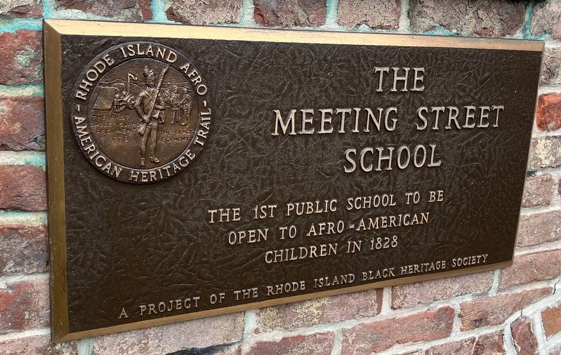 The Meeting Street School Marker. Click for full size. The Meeting Street School Marker image. Click for full size.