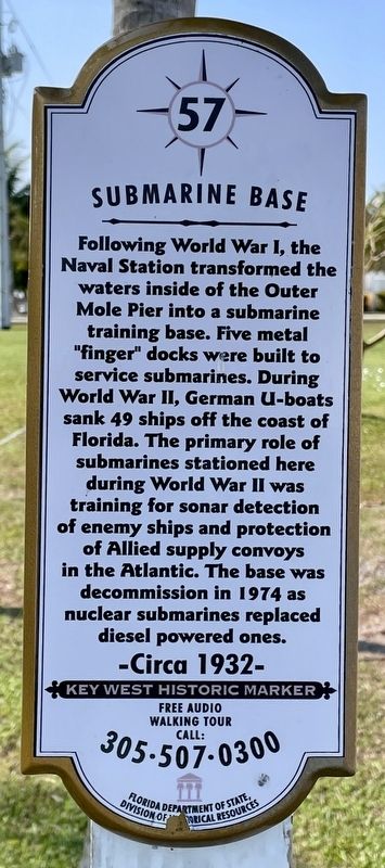 Submarine Base Marker image. Click for full size.