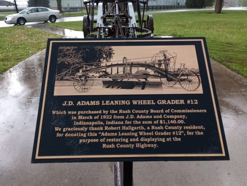 J. D. Adams Leaning Wheel Grader #12 Marker. Click for full size. J. D. Adams Leaning Wheel Grader #12 Marker image. Click for full size.