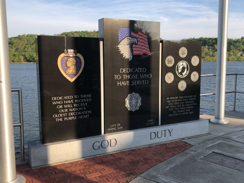 Rising Sun/Ohio County Veterans Memorial Marker image. Click for full size.