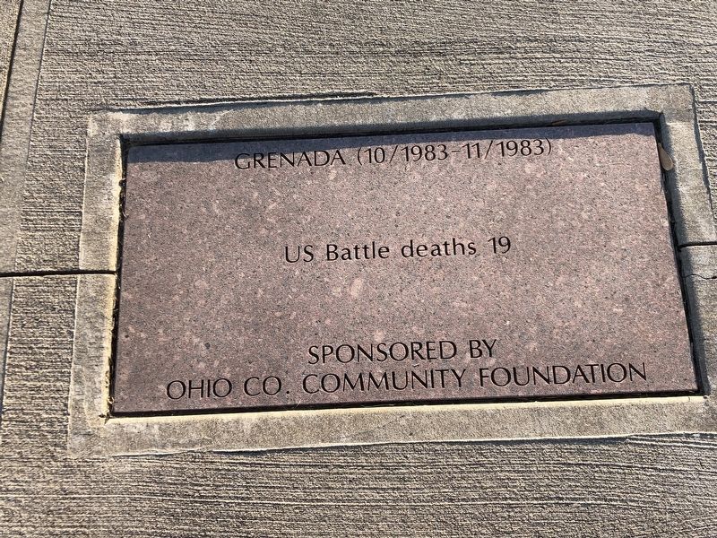 Grenada (10/1983 - 11/1983) Marker. Click for full size. Grenada (10/1983 - 11/1983) Marker image. Click for full size.
