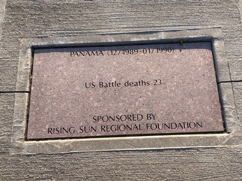 Panama (12/1989 - 01/1990) Marker. Click for full size. Panama (12/1989 - 01/1990) Marker image. Click for full size.