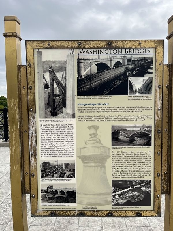 Washington Bridges side of the marker image. Click for full size.