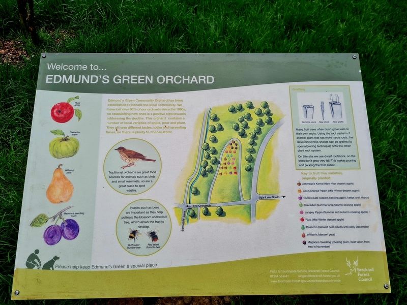 Edmund's Green Orchard Marker image. Click for full size.